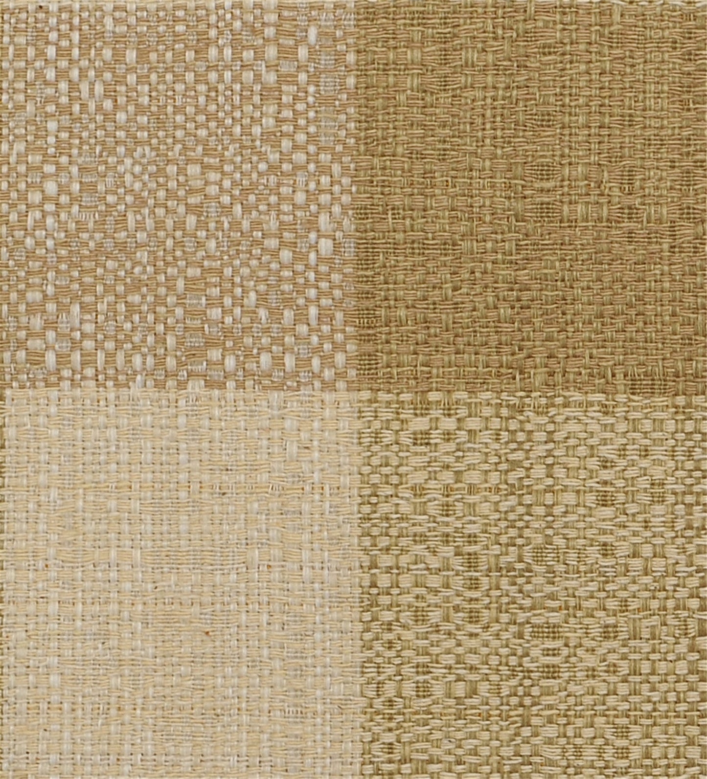 Chic Woven Plaid Fabric - Natural Beige & Tan Check for Upholstery & Crafting
