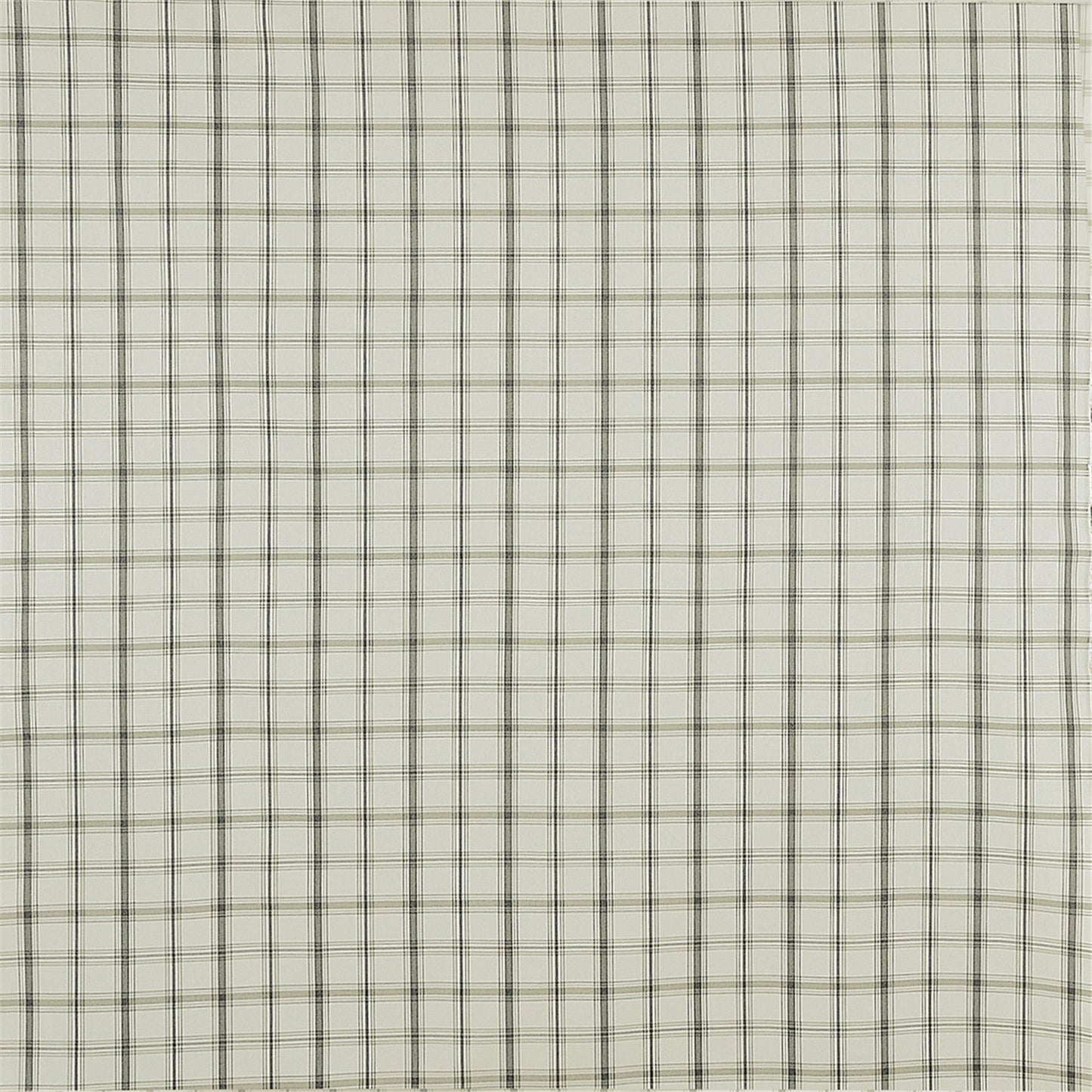 Classic Cream & Grey Minimalist Plaid Fabric