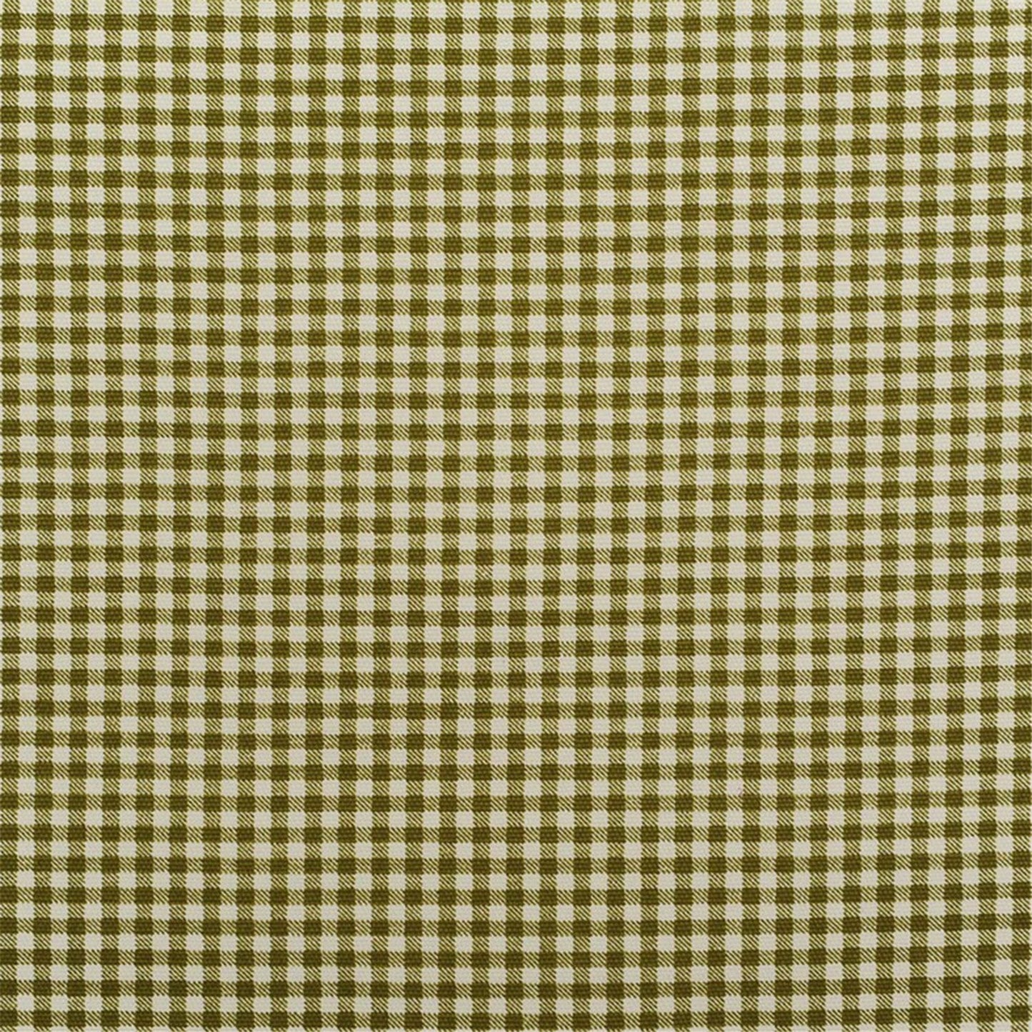 Classic Olive Green & Cream Gingham Fabric by the Yard | Rustic Checkered Cotton Blend