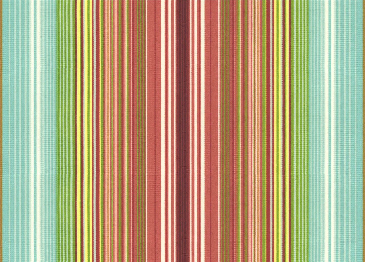 Vintage-Inspired Multi-Stripe Fabric - Earthy Terracotta & Teal Pinstripe Textile