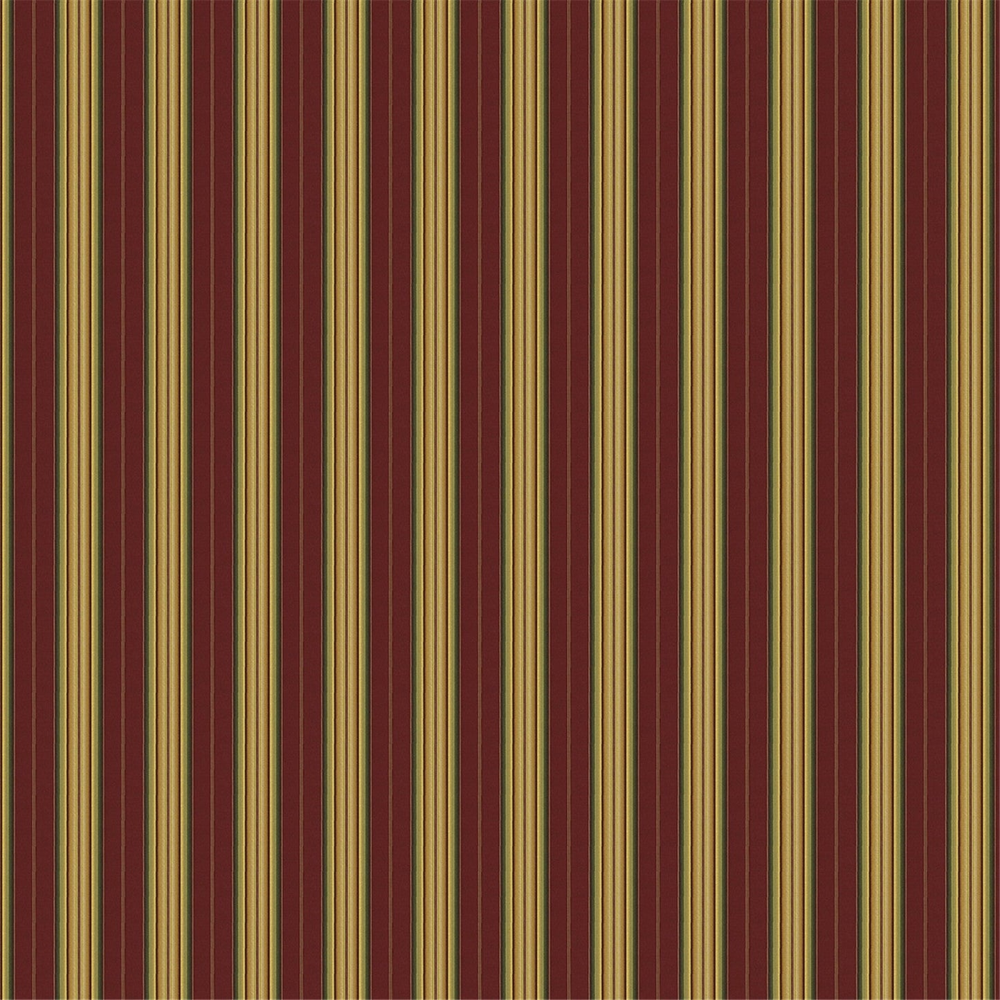 Classic Regency Stripe Fabric - Burgundy & Gold Upholstery Material