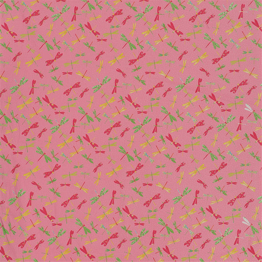 Sweet Pink Dragonfly Print Cotton Fabric for Quilting and Crafts