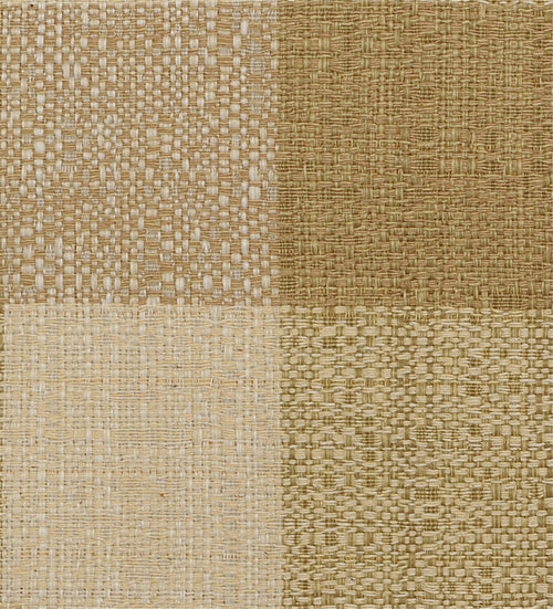 Chic Woven Plaid Fabric - Natural Beige & Tan Check for Upholstery & Crafting