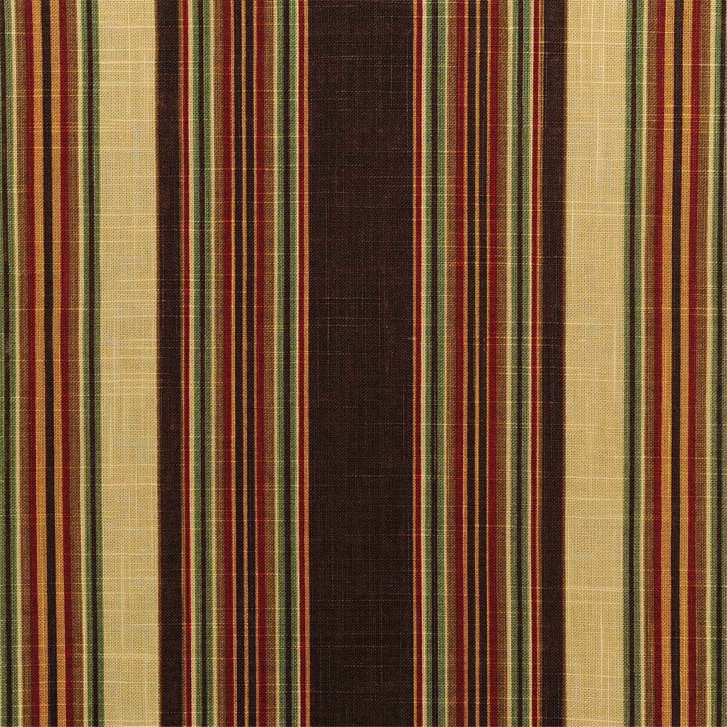 Rustic Manor Stripe Fabric: Classic Vertical Pattern in Deep Earth Tones