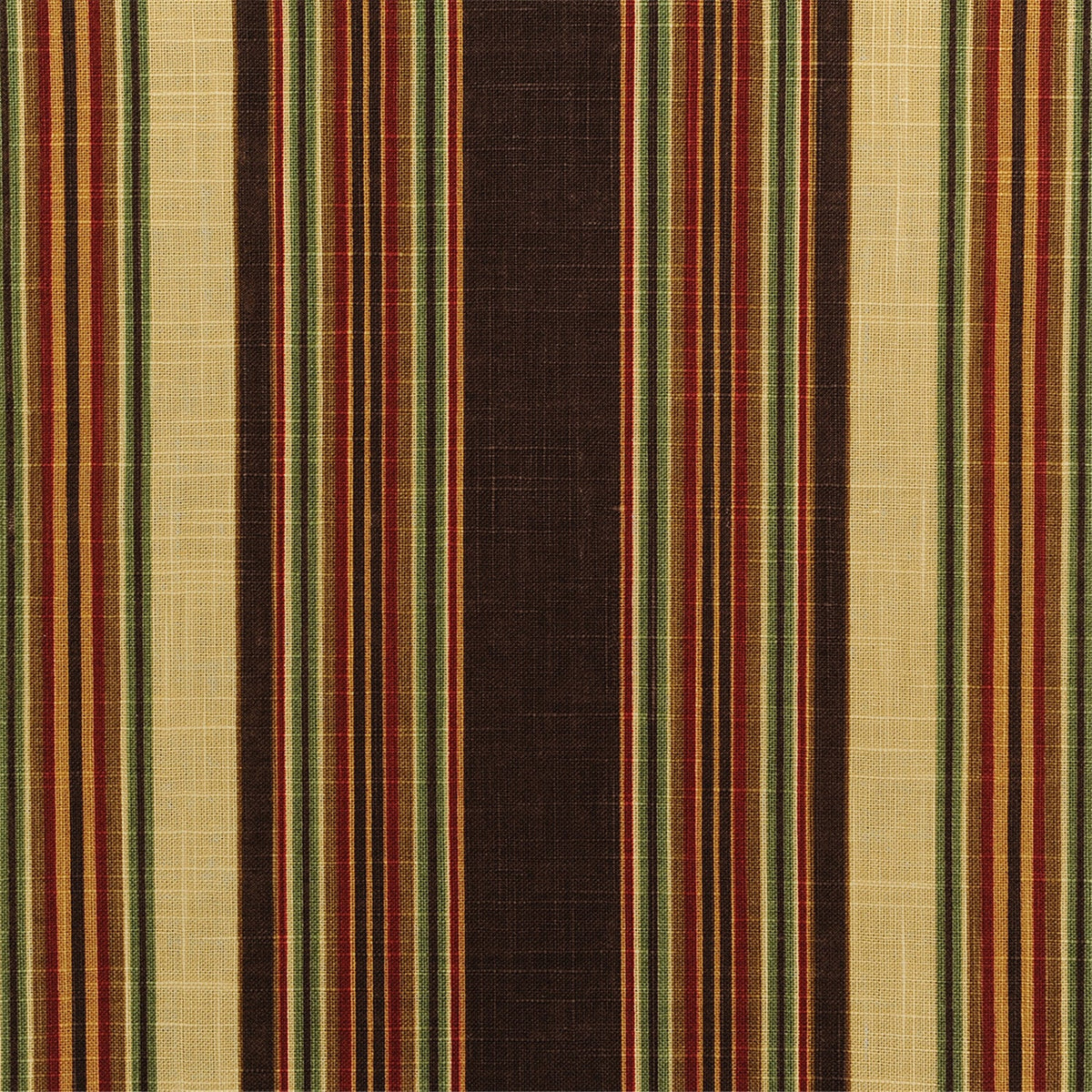 Rustic Manor Stripe Fabric: Classic Vertical Pattern in Deep Earth Tones