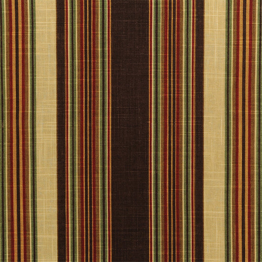 Rustic Manor Stripe Fabric: Classic Vertical Pattern in Deep Earth Tones