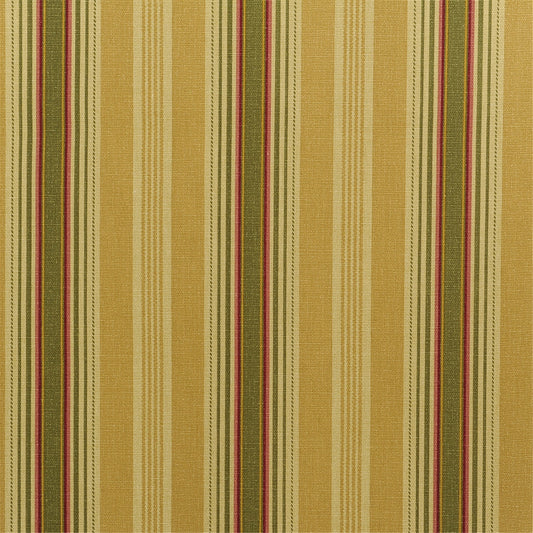 Classic Gold & Burgundy Stripe Upholstery Fabric