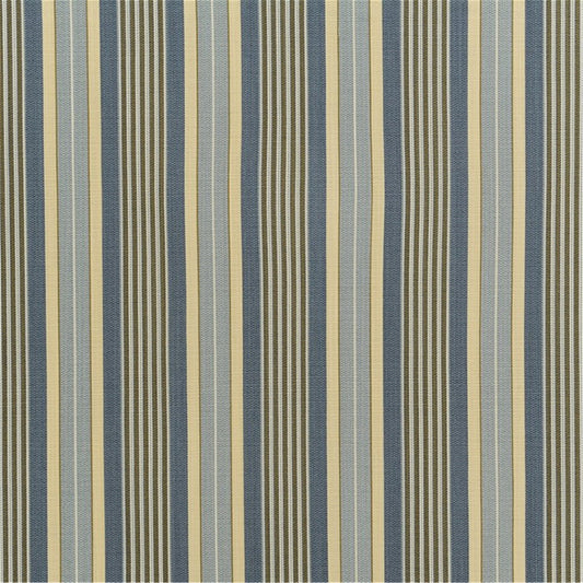 Classic Navy & Beige Multi-Stripe Fabric for Upholstery