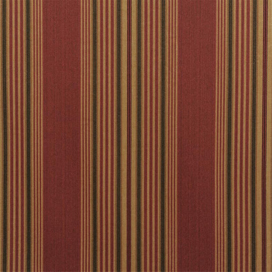 Classic Pinstripe Upholstery Fabric - Burgundy & Gold Textured Stripe for Home Decor & Crafts