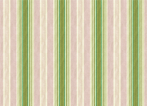 Chic Sage Green & Blush Pink Stripe Fabric - Natural Texture Upholstery & Crafting Material