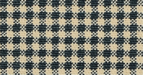 Classic Navy & Beige Houndstooth Upholstery Fabric - Jacquard Woven