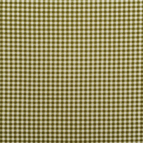 Classic Olive Green & Cream Gingham Fabric by the Yard | Rustic Checkered Cotton Blend