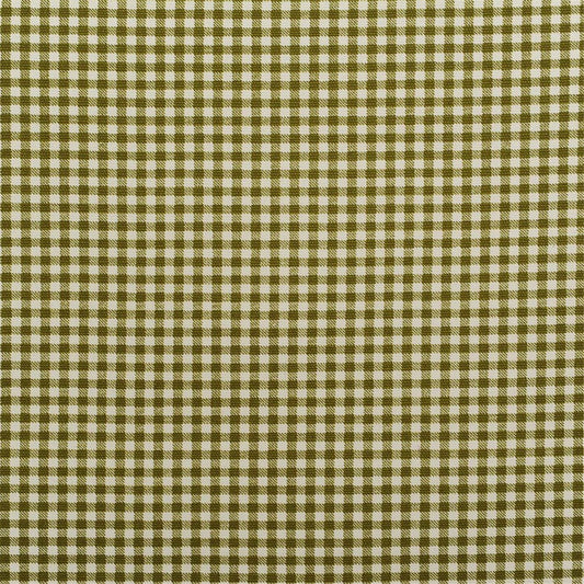 Classic Olive Green & Cream Gingham Fabric by the Yard | Rustic Checkered Cotton Blend