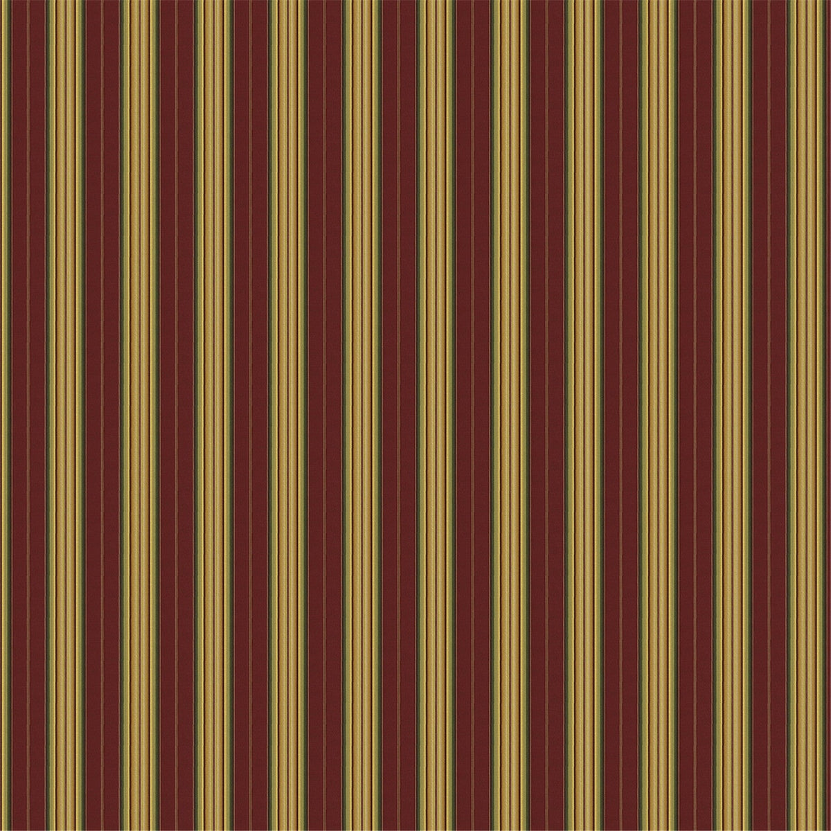 Classic Regency Stripe Fabric - Burgundy & Gold Upholstery Material