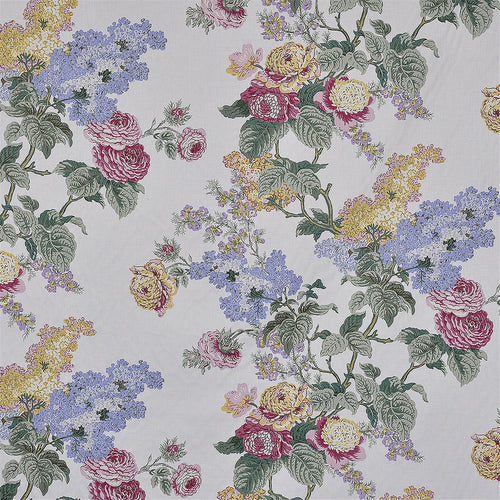 Vintage French Country Floral Fabric | Chinoiserie Roses & Lilac Tapestry Print