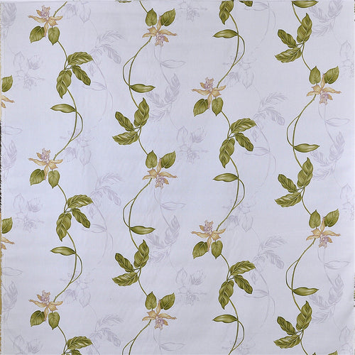 Elegant Trailing Vine & Orchid Floral Fabric