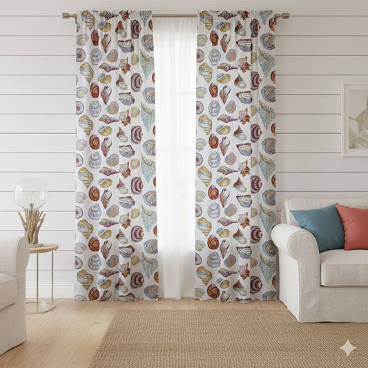 Multi-Color Nautical Panel Drapes for Beach House Decor