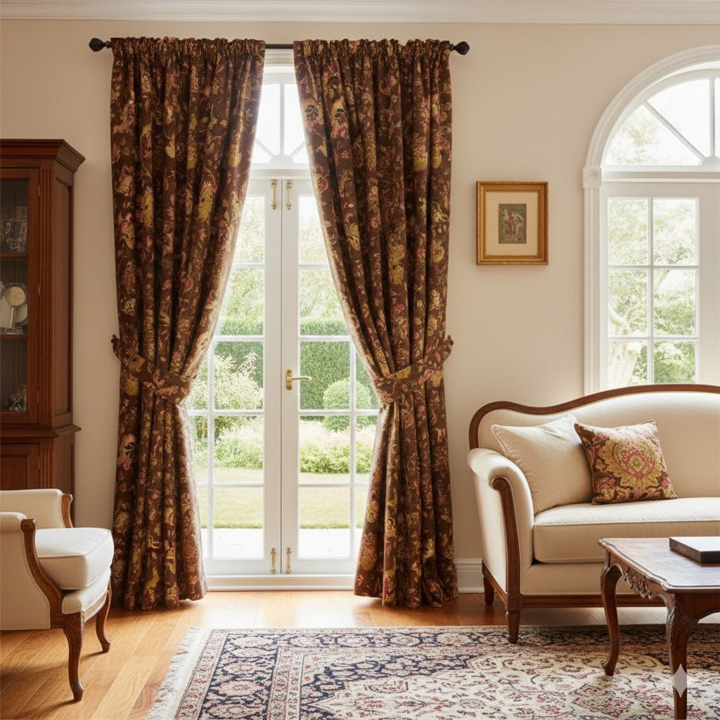 Luxury Indienne Floral Paisley Curtains